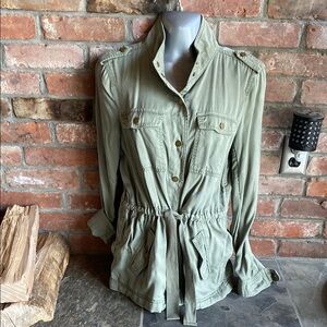 Ann Taylor Loft Olive Utility Jacket